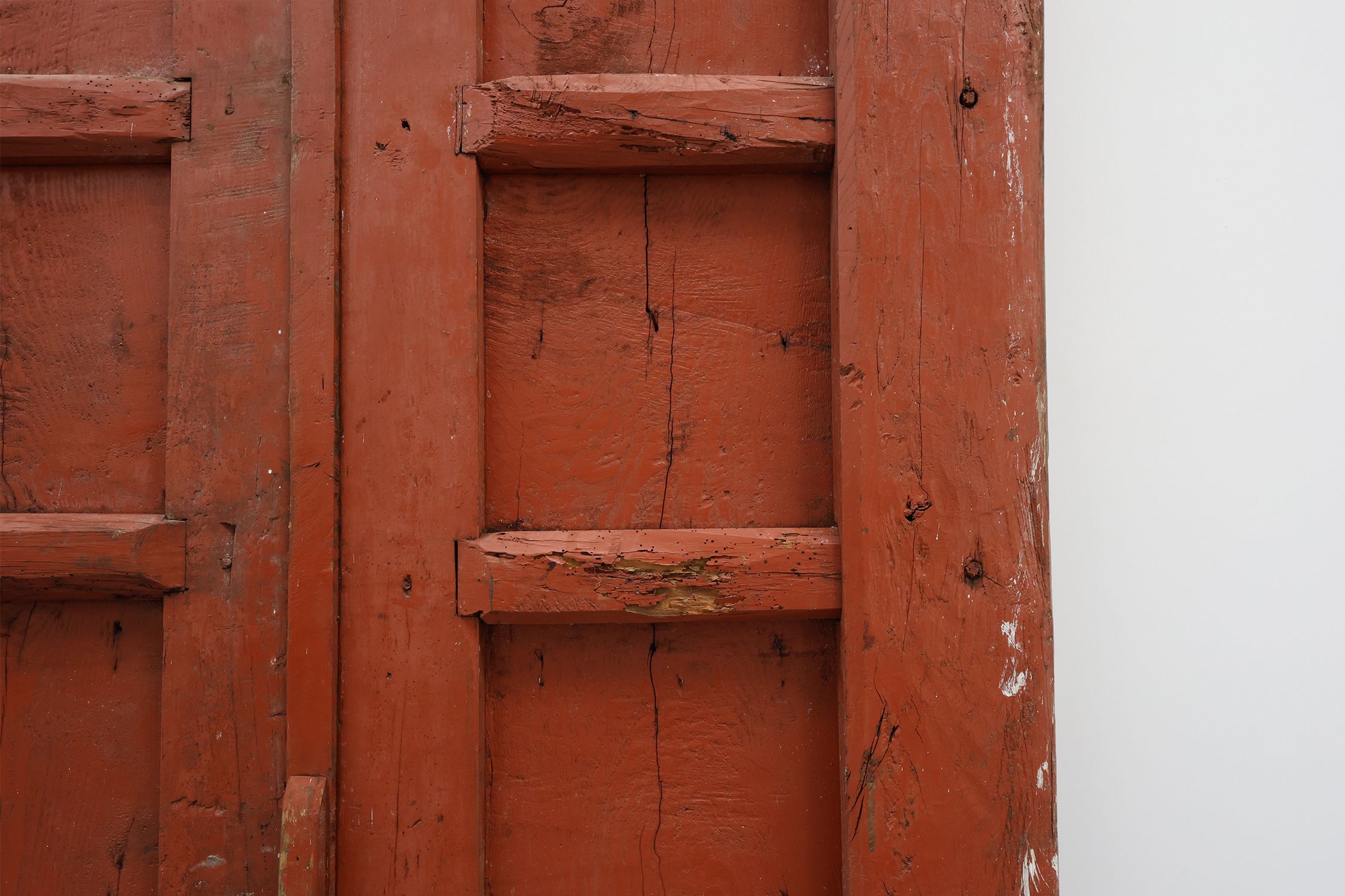 Large 17th century Monastery doors in terracotta lacquered oak, Portugalthumbnail